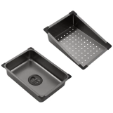 Кухонна мийка Kroner KRP Schwarze - SET7545NB PVD (3.0/0.8 мм) Фото - 4