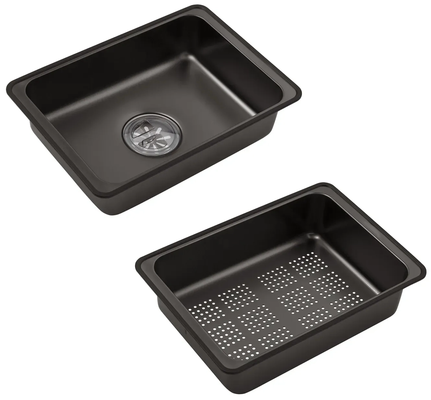 Кухонна мийка Kroner KRP Schwarze - SET7545HM PVD (3.0/0.8 мм) Фото - 9