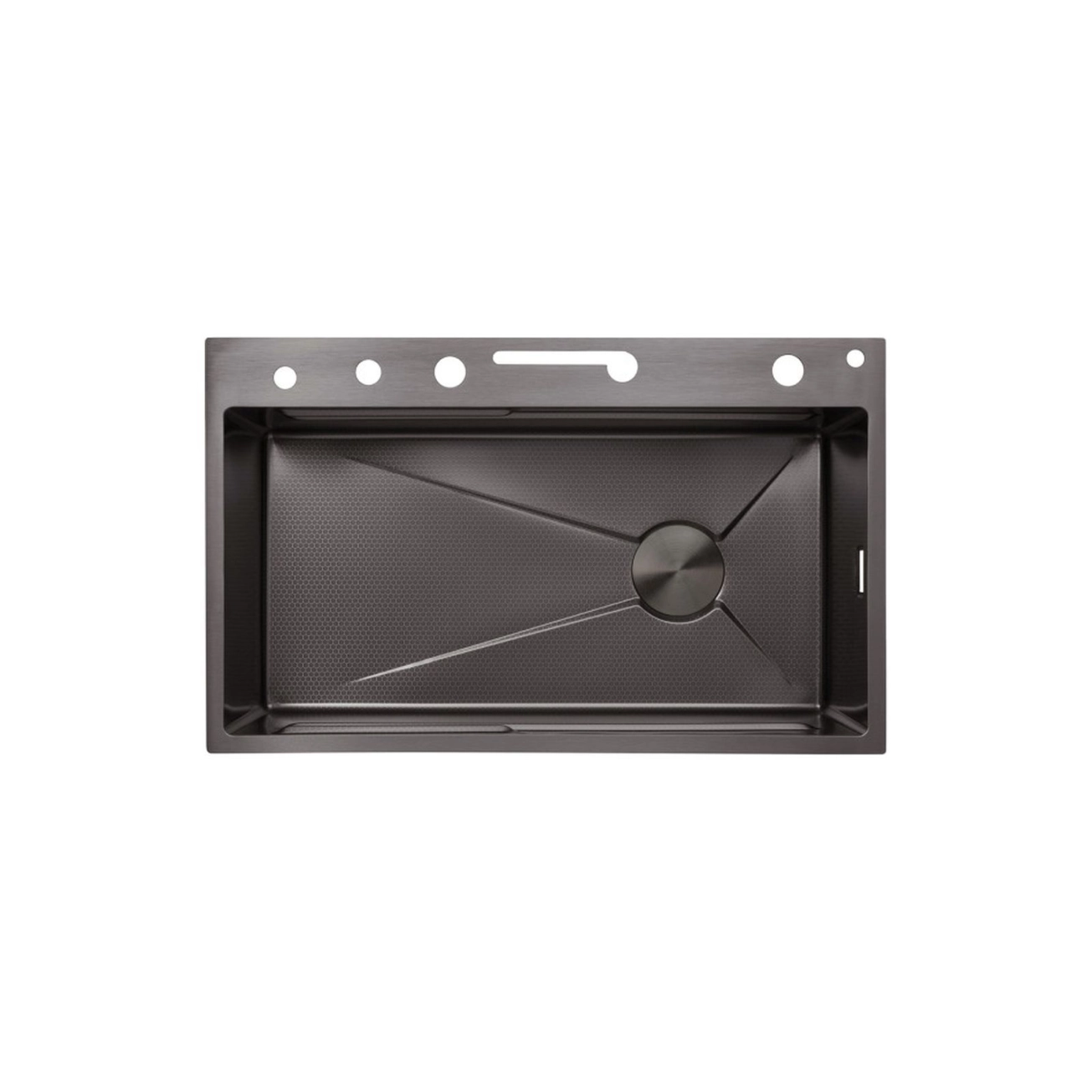 Кухонна мийка Kroner KRP Schwarze - SET7546ARTHM PVD (3.0/0.8 мм)