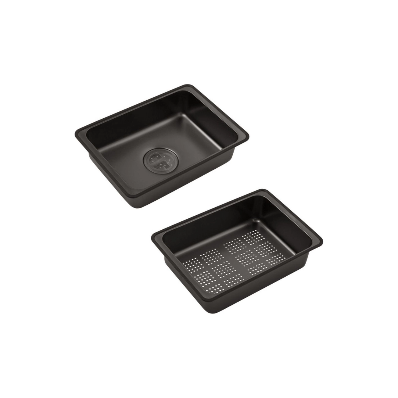 Кухонна мийка Kroner KRP Schwarze - SET7546ARTHM PVD (3.0/0.8 мм) Фото - 3