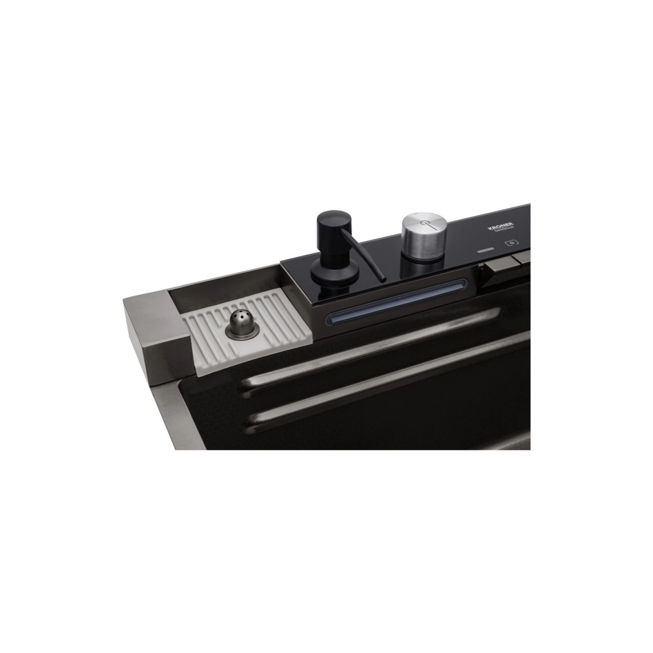 Кухонна мийка Kroner KRP Schwarze - SET7546ARTHM PVD (3.0/0.8 мм) Фото - 4