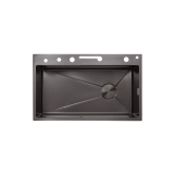Кухонна мийка Kroner KRP Schwarze - SET7546ARTHM PVD (3.0/0.8 мм)