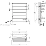 Полотенцесушитель электрический Kroner KRP Stern EL700x500-7 Фото - 1