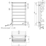 Сушарка для рушників електрична Kroner KRP Stern EL900x500-8 Фото - 1