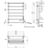 Полотенцесушитель электрический Kroner KRP Stern ER700x500-7 Фото - 1
