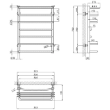 Сушарка для рушників водяна Kroner KRP Stern WT700x500-7 Фото - 1