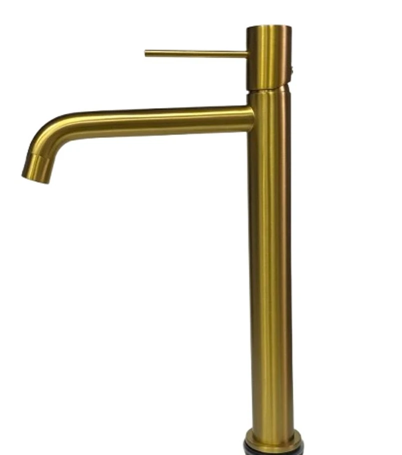Смеситель для умывальника Lavita Orion высокий, brushed gold (5900378341413) Фото - 3