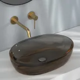Змішувач для умивальника Lavita Orion прихованого монтажу, brushed gold (5900378341475) Фото - 1