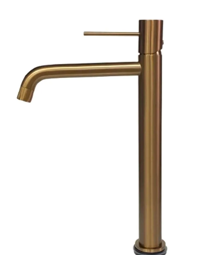 Смеситель для умывальника Lavita Orion высокий, brushed copper (5900378357360)