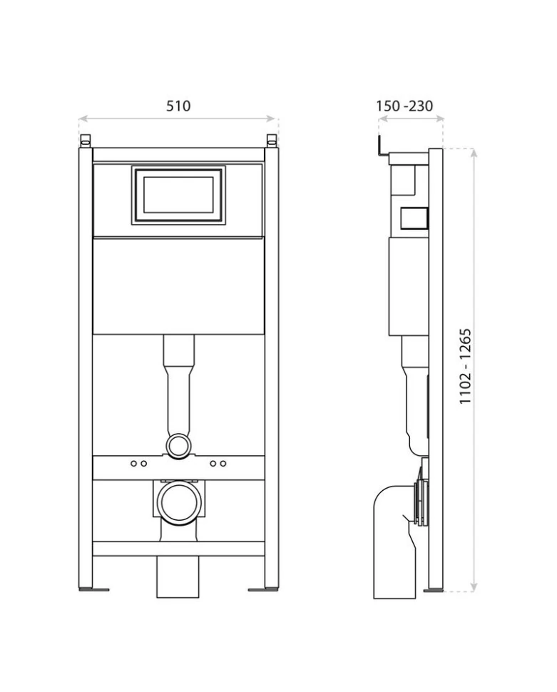 Инсталляция для унитаза Lavita 50 см Lav 100 (5908211494845) Фото - 1