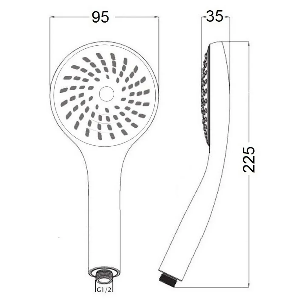 Лійка для ручного душу Лейки Lidz Niagara 01 98 мм округла LDNIA01CRM22034 Chrome Фото - 1