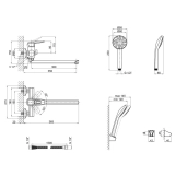 Змішувач для ванни Lidz Sofi 005 (з душовим гарнітуром) Chrome (SD00028234) Фото - 6