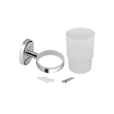 Склянка з тримачем Lidz Oreo 0401 настінний (матове скло) LDORE0401CRM22163 Chrome Фото - 3