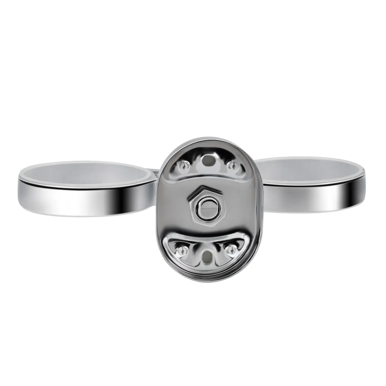 Стакан с держателем Lidz Oreo 0402 двойной настенный (матовое стекло) LDORE0402CRM22164 Chrome Фото - 2