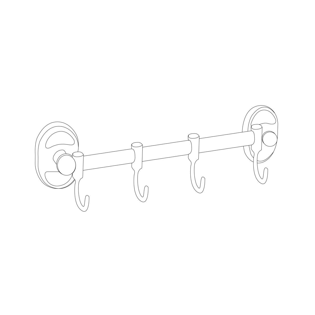 Тримач Lidz Oreo 0804 4 гачка LDORE0804CRM22175 Chrome Фото - 1
