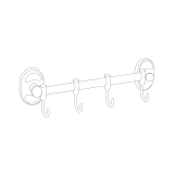 Тримач Lidz Oreo 0804 4 гачка LDORE0804CRM22175 Chrome Фото - 1