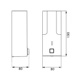 Дозатор для жидкого мыла Lidz Playa 0101 настенный 380 мл LDPLA0101WHI22316 White Фото - 1