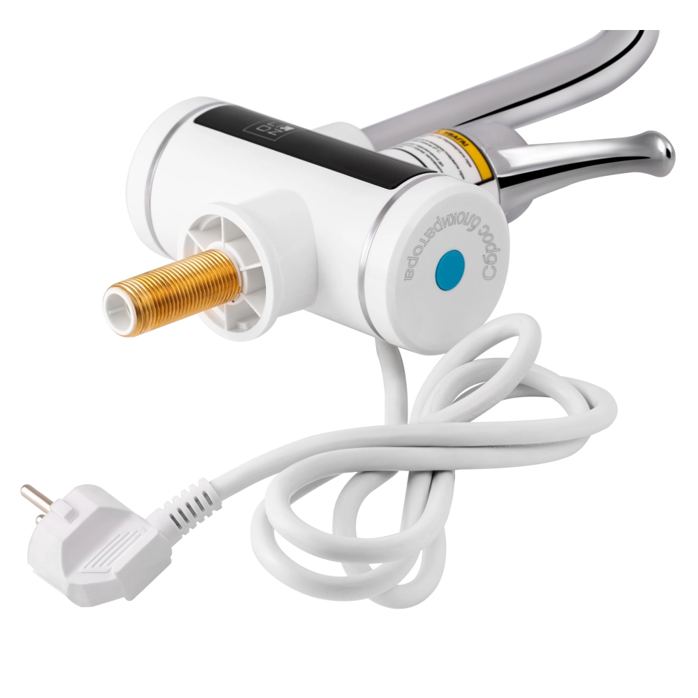 Проточний кран-водонагрівач кухонний Lidz Warm 058 LDWAR058WCR24985 White / Chrome Фото - 3
