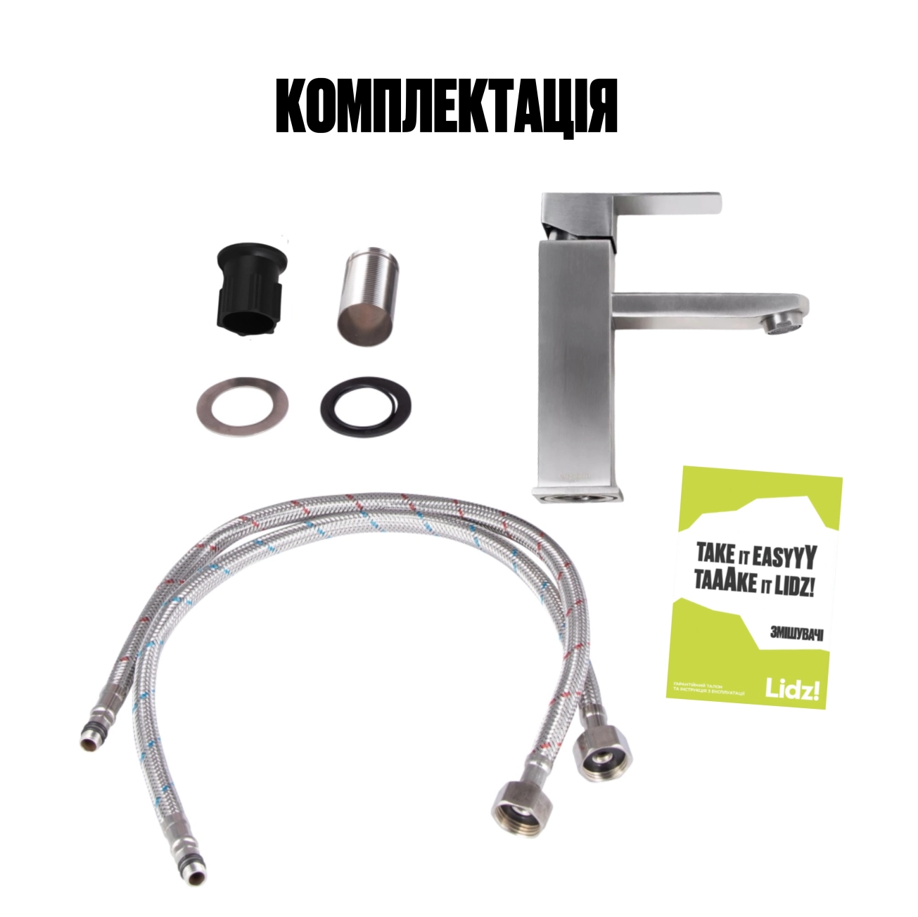 Смеситель для раковины Lidz Kubis 001F (k35) LDKUB001FNKS28534 Nickel Фото - 6