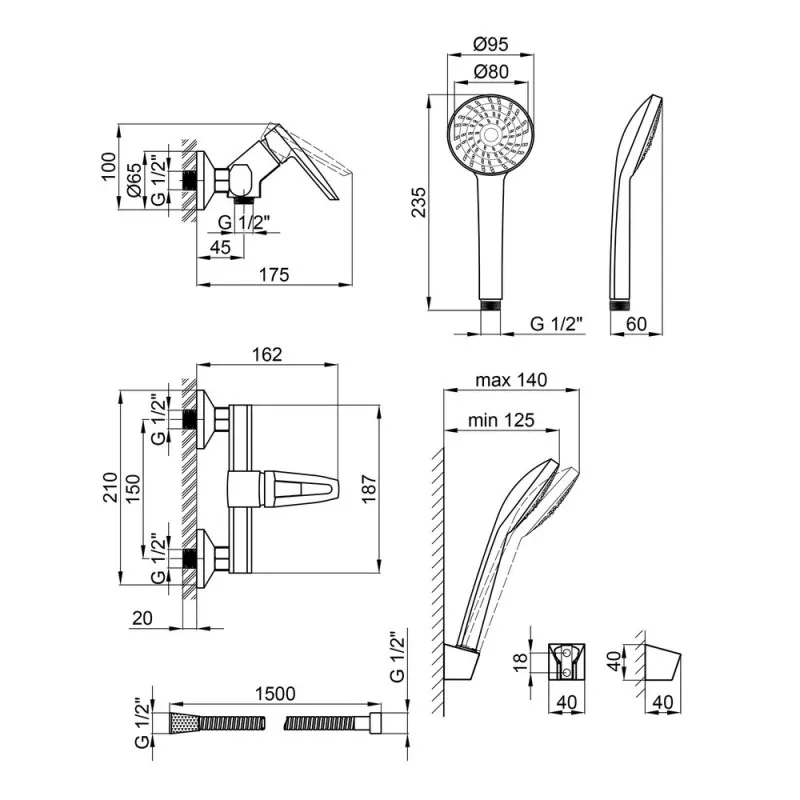 Смеситель для душа Lidz Sofi 010 (с душевым гарнитуром) Chrome (SD00035255) Фото - 5