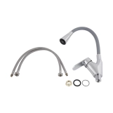 Смеситель для кухни Lidz Tani 007F3 с гибким изливом Chrome/Grey (SD00037970) Фото - 1