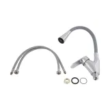 Змішувач для кухні Lidz Tani 007F3 з гнучким виливом Chrome/Grey (SD00037970) Фото - 1