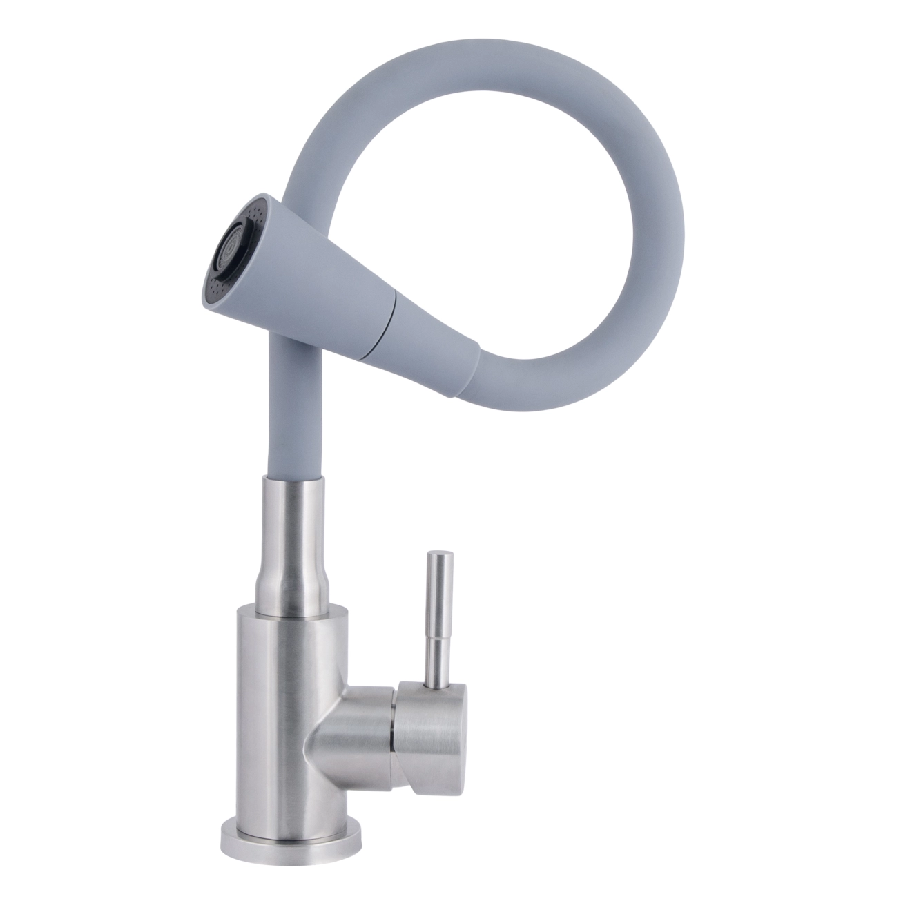 Смеситель для кухни Lidz Aria 015F31 с гибким изливом (k35) LDARI015F31GNK31871 Grey/Nickel Фото - 2
