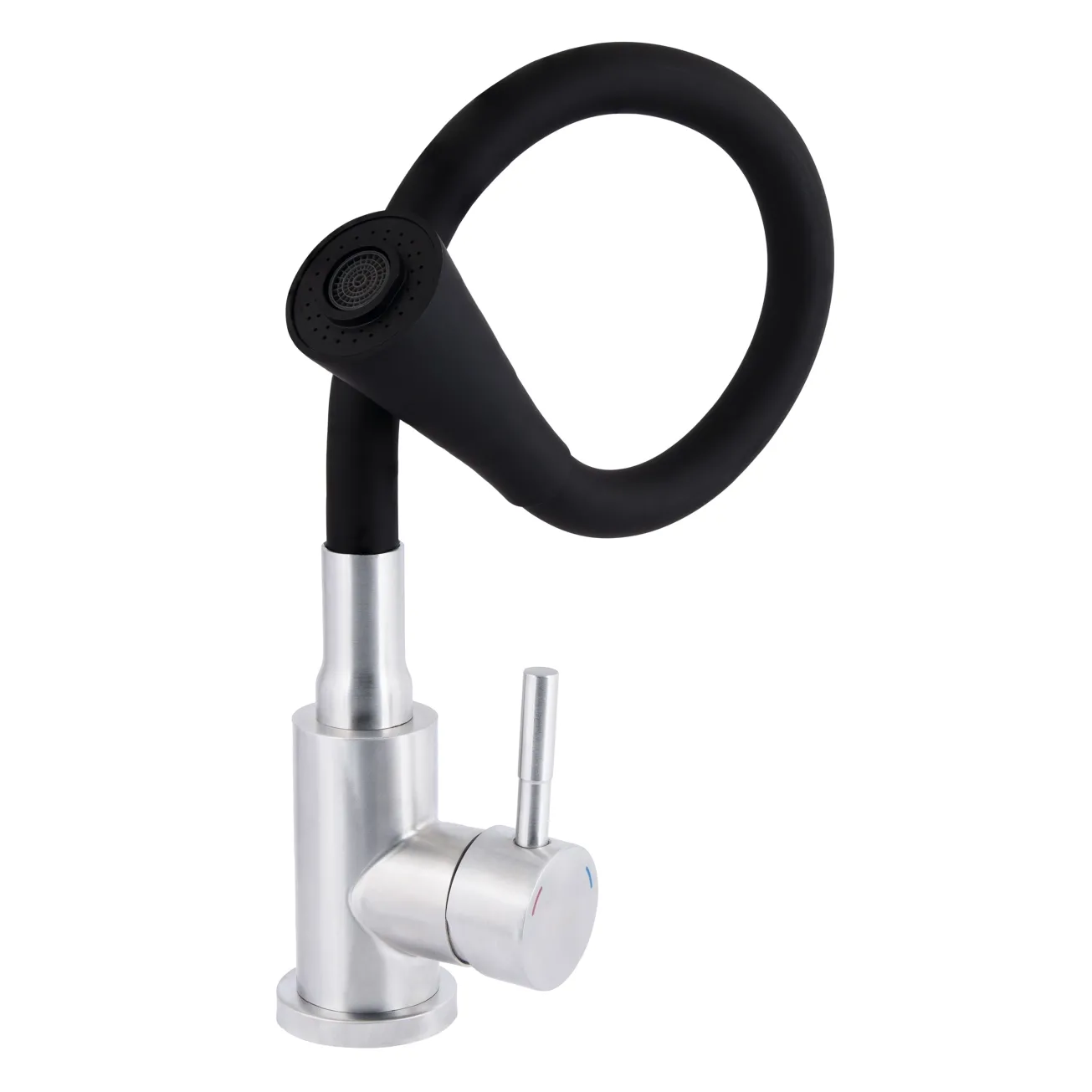 Смеситель для кухни Lidz Aria 015F31 с гибким изливом (k35) LDARI015F31BNK31872 Black/Nickel Фото - 2