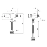 Сливной клапан порционный для писсуара Lidz Tech 903 LDTEC903CRM32529 Chrome Фото - 1