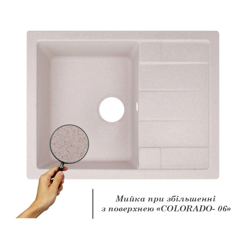 Кухонна мийка Lidz 650x500/200 COL-06 (LIDZCOL06650500200) Фото - 2