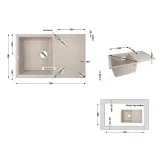 Кухонная мойка Lidz 790x495/230 MAR-07 (LIDZMAR07790495230) Фото - 1