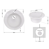 Кухонна мийка Lidz D510/200 WHI-01 (LIDZWHI01D510200) Фото - 1
