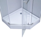 Душова кабіна з піддоном Lidz Dozorca SC90x90.CRM.LOW.TR, п`ятикутна (SD00039823) Фото - 6
