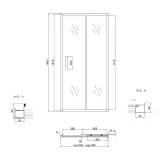 Душевая дверь в нишу Lidz Aria SD90x185.CRM.FR, стекло Frost 5 мм Фото - 1