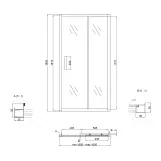 Душевая дверь в нишу Lidz Aria SD100x185.CRM.FR, стекло Frost 5 мм Фото - 1