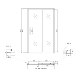 Душевая дверь в нишу Lidz Aria SD120x185.CRM.FR, стекло Frost 5 мм Фото - 1