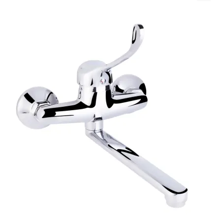 Смеситель для кухни локтевой Lidz Watt 009 настенный (k35) LDWAT009CRM34862 Chrome