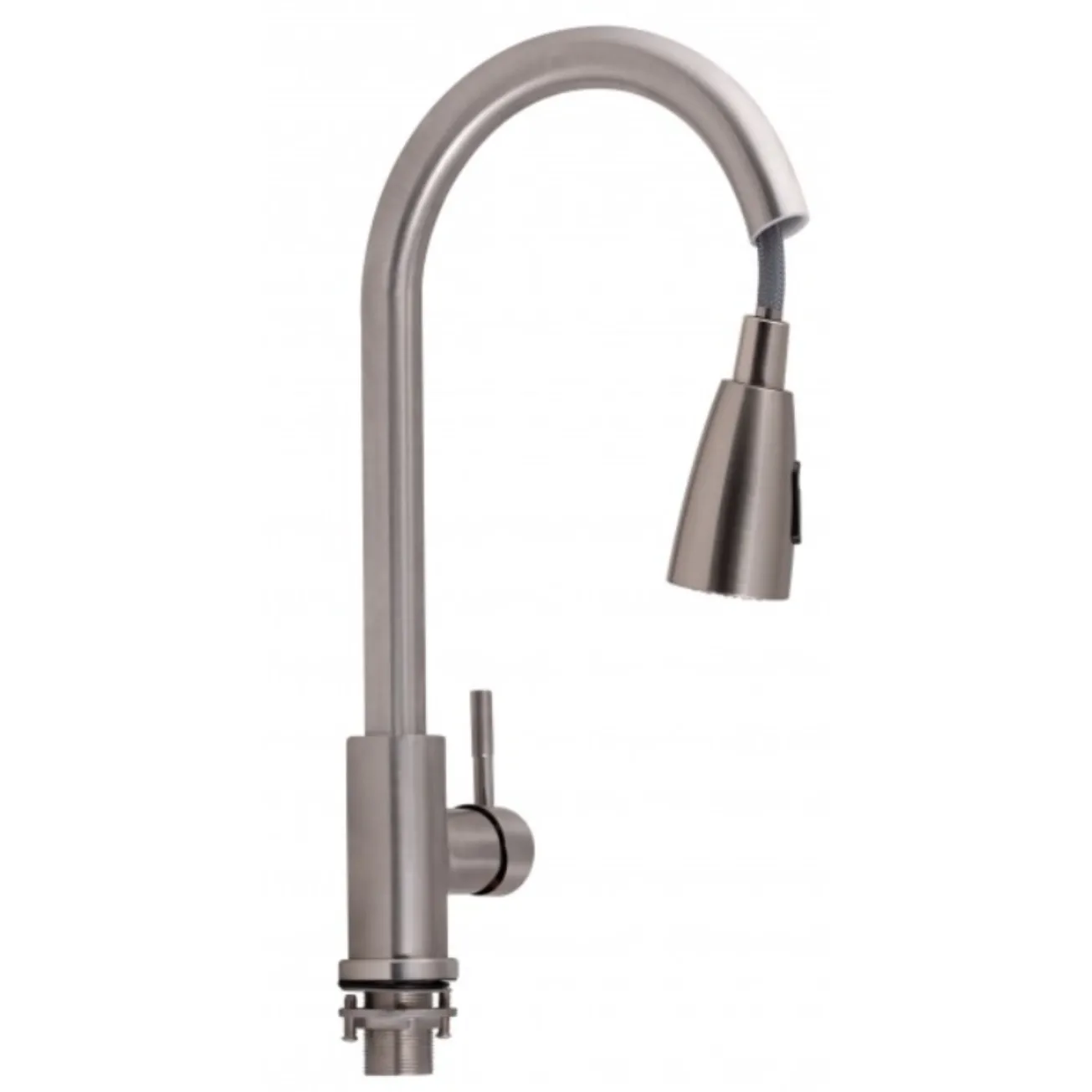 Смеситель для кухни Lidz Aria 015FL с выдвижным изливом (k35) LDARI015FLNNKS34945 Nickel Фото - 2
