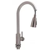 Смеситель для кухни Lidz Aria 015FL с выдвижным изливом (k35) LDARI015FLNNKS34945 Nickel Фото - 2