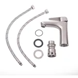 Смеситель для раковины Lidz Vida 001F (k35) LDVID001FNKS34954 Nickel Фото - 5