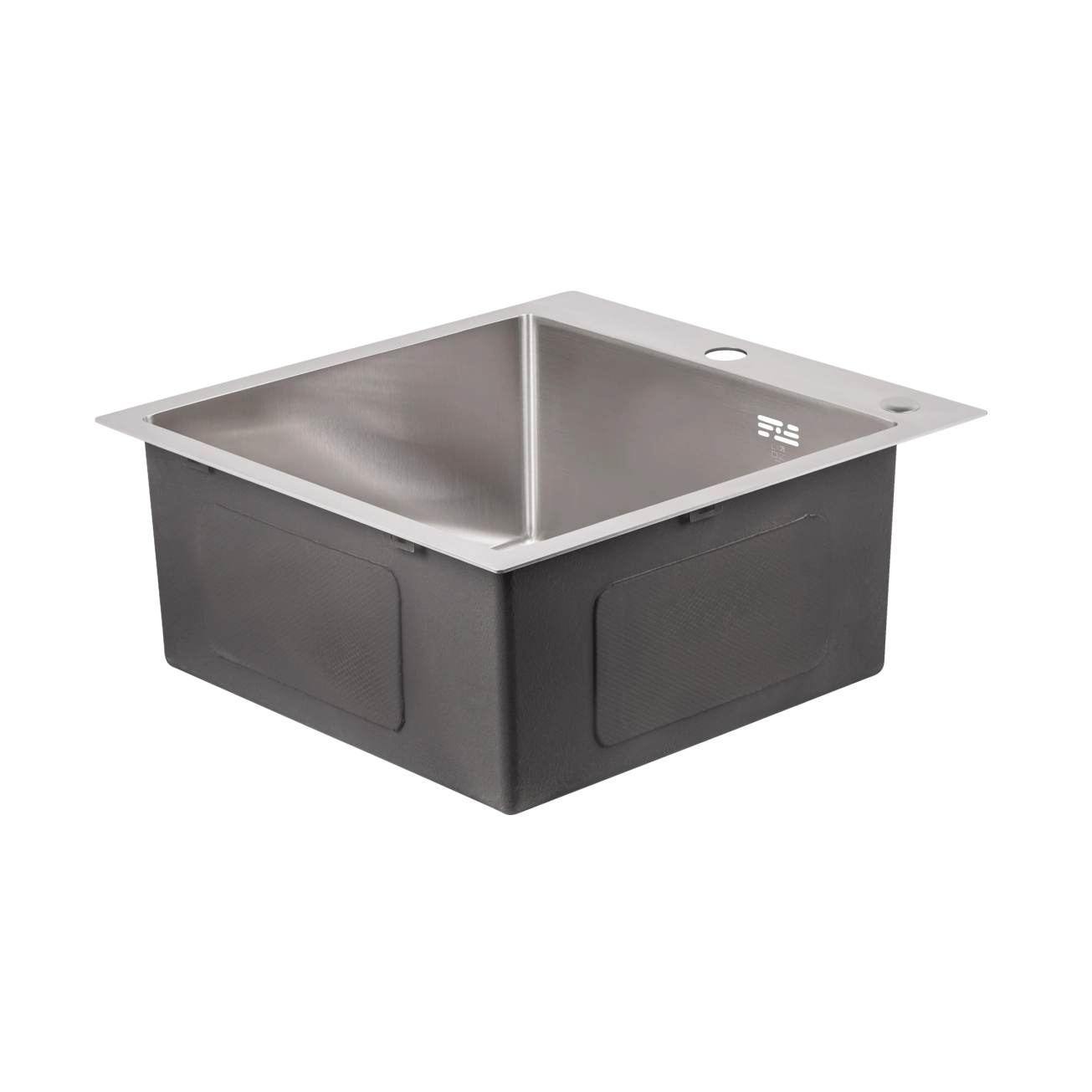 Мойка для кухни интегрированная Lidz Handmade H5050 (LDH5050BRU35375) Brushed Steel 3,0/1,0 мм Фото - 3