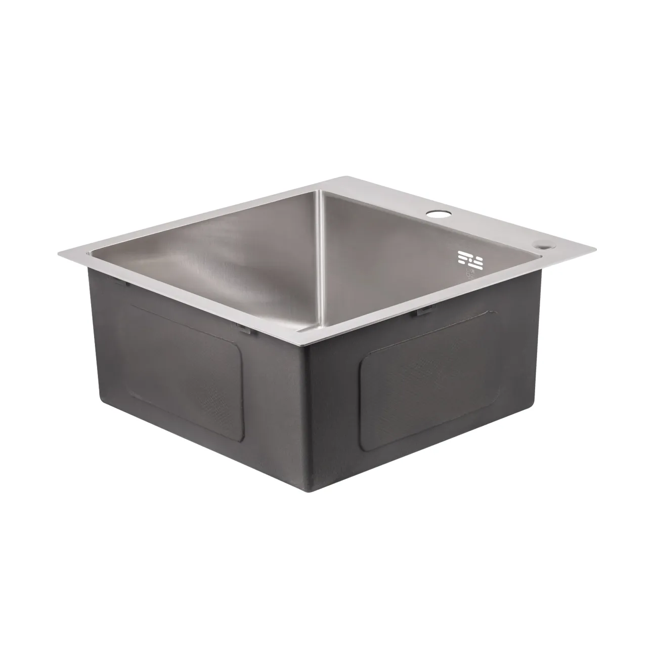 Мийка для кухні інтегрована Lidz Handmade H5050 (LDH5050BRU35375) Brushed Steel 3,0/1,0 мм Фото - 3