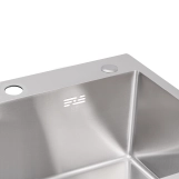 Мойка для кухни интегрированная Lidz Handmade H5050 (LDH5050BRU35375) Brushed Steel 3,0/1,0 мм Фото - 5