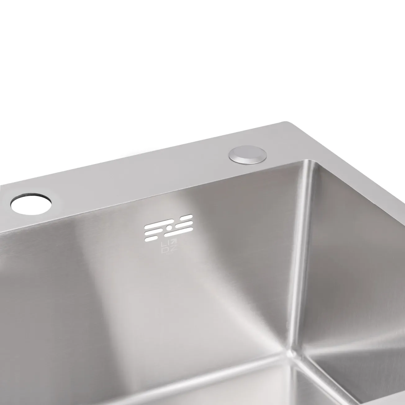 Мойка для кухни интегрированная Lidz Handmade H5045 (LDH5045BRU35383) Brushed Steel 3,0/1,0 мм Фото - 5