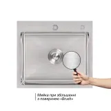 Мойка для кухни интегрированная Lidz Handmade H5045 (LDH5045BRU35383) Brushed Steel 3,0/1,0 мм Фото - 2