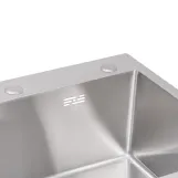 Мойка для кухни интегрированная Lidz Handmade H5845 (LDH5845BRU35384) Brushed Steel 3,0/1,0 мм Фото - 5