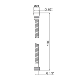Шланг Lidz Niagara 07 1,2 м LDNIA07CRM35455 Chrome Фото - 3