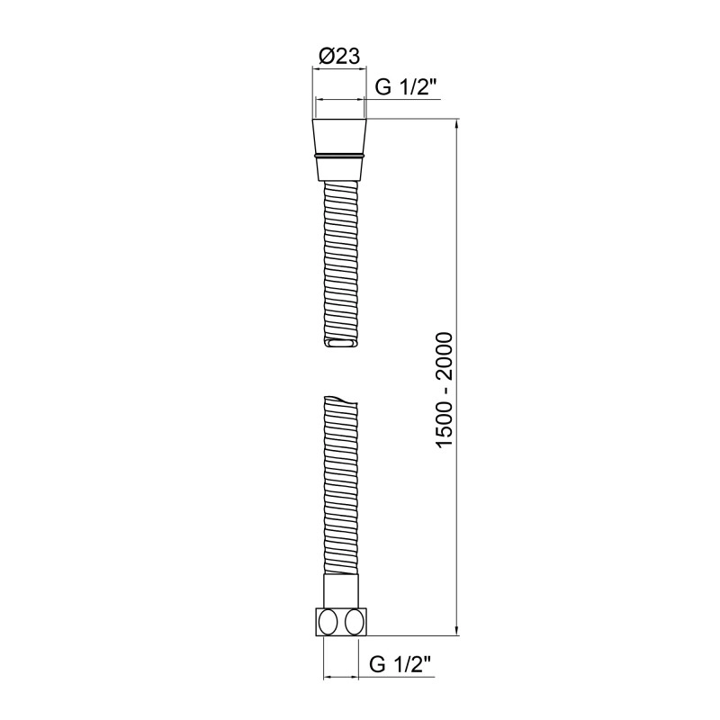 Шланг Lidz Niagara 12 1,5-2,0 м LDNIA12CRM35460 Chrome Фото - 3