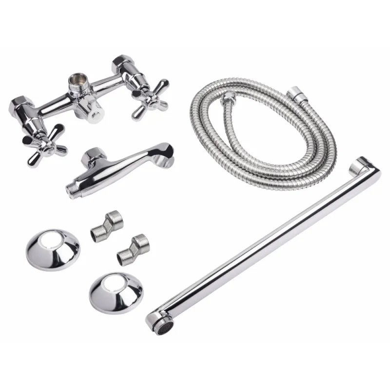 Смеситель для ванны Lidz Dominox 140 (с душевым гарнитуром) Chrome (SD00041632) Фото - 1