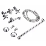 Смеситель для ванны Lidz Dominox 140 (с душевым гарнитуром) Chrome (SD00041632) Фото - 1